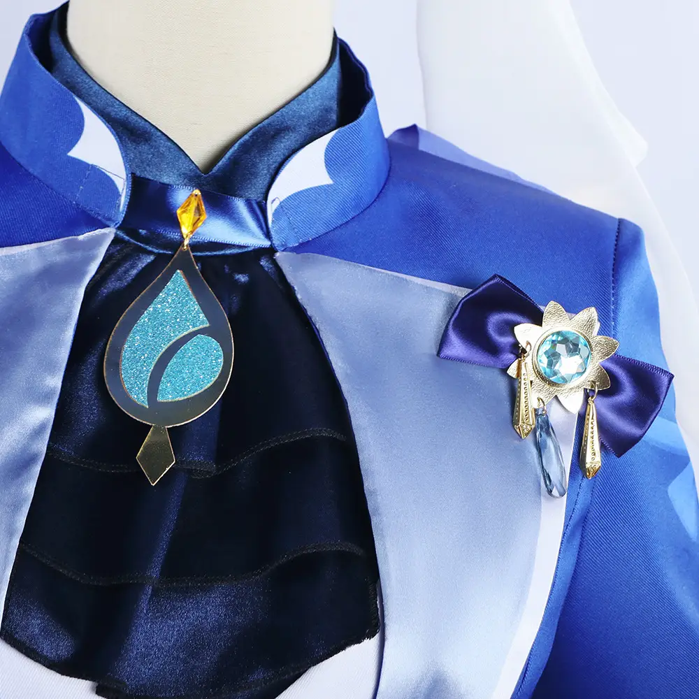 Two-Dimensional Animation Fukalos Cosplay Costume Women Blue Gold — feature 41