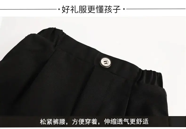 Boys Bib Shorts Suit Black White Bow Tie Summer — feature 5