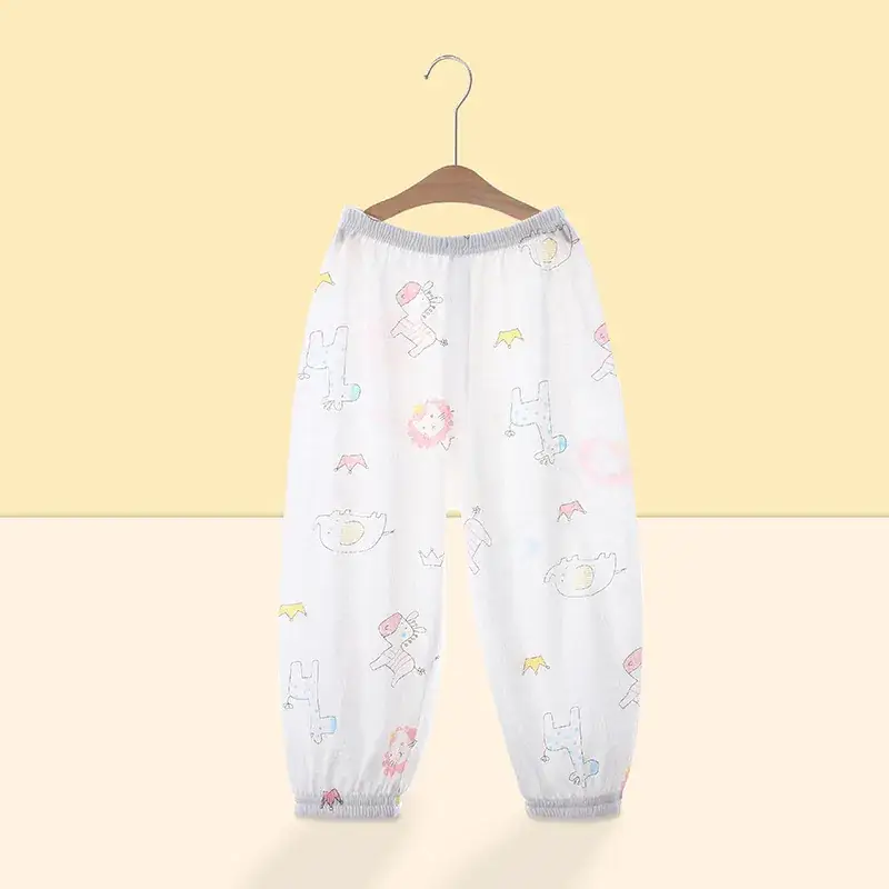 Korean Style Baby Mosquito Proof Cotton Pants for Boys Girls - Image 2