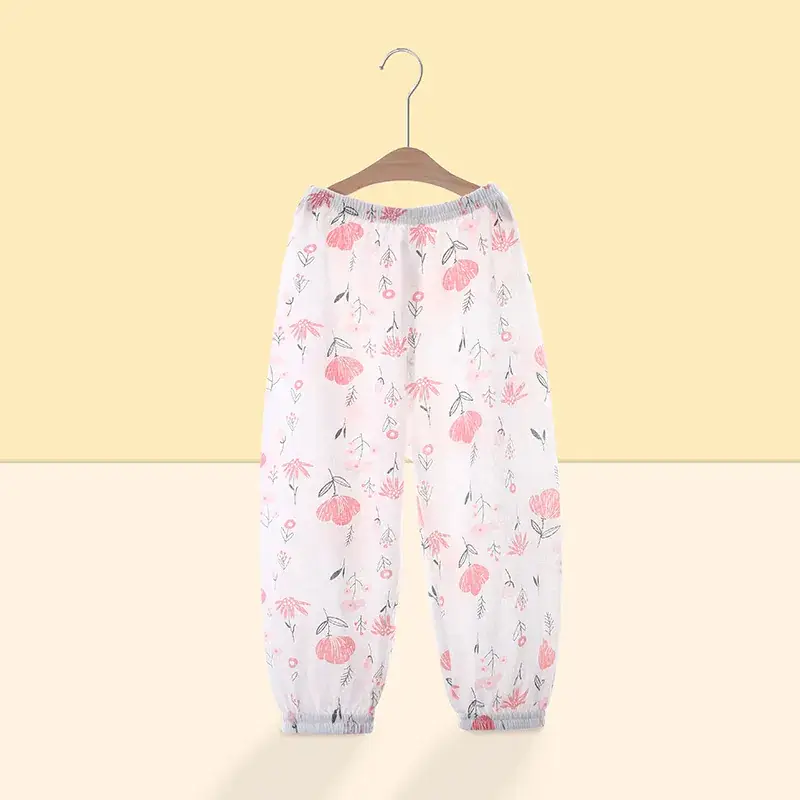 Korean Style Baby Mosquito Proof Cotton Pants for Boys Girls - Image 3