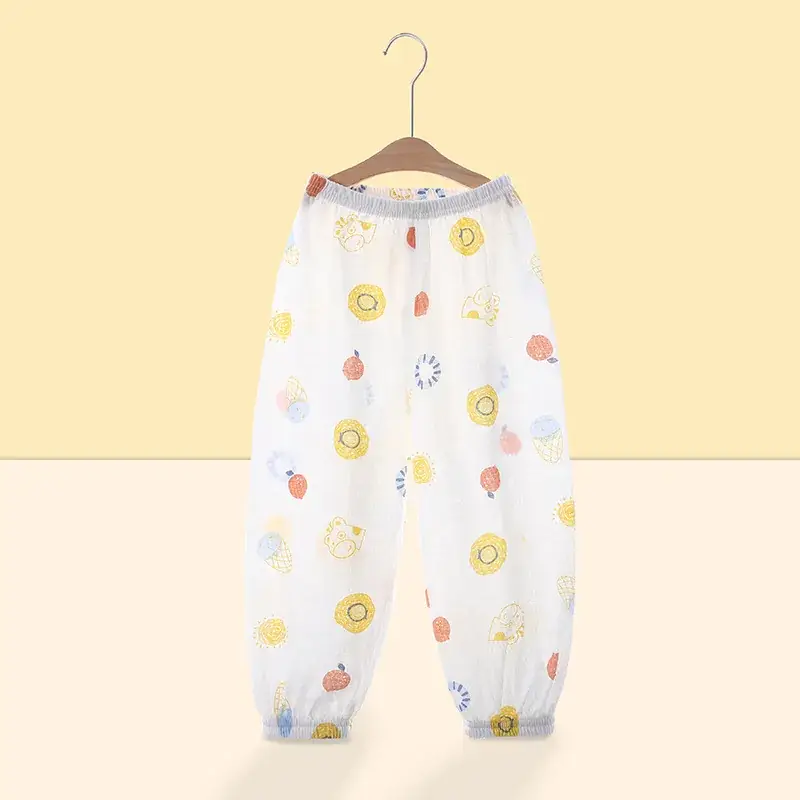 Korean Style Baby Mosquito Proof Cotton Pants for Boys Girls - Image 4
