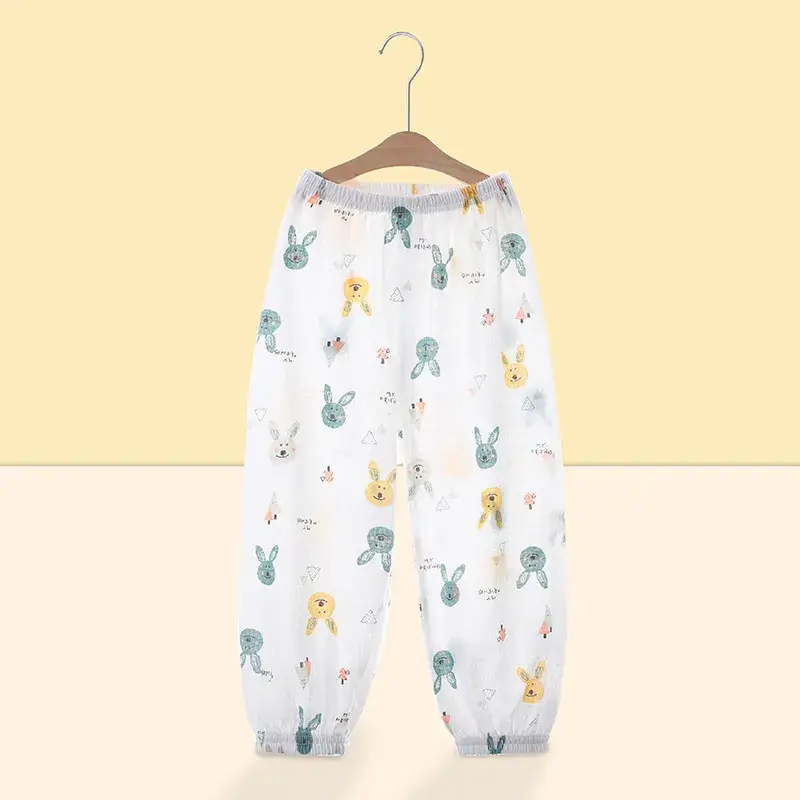 Korean Style Baby Mosquito Proof Cotton Pants for Boys Girls - Image 5
