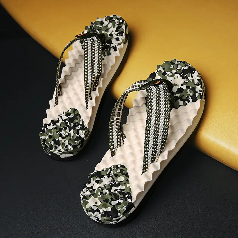 Men's 2023 Cross-Border Floral Flip Flops