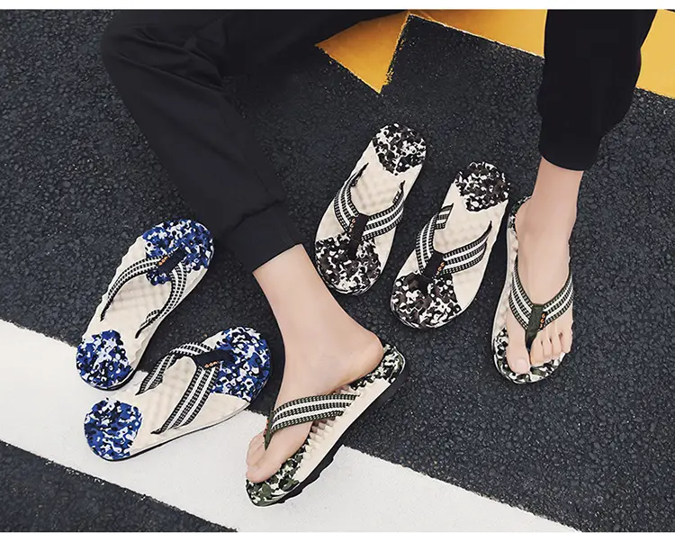 Men's 2023 Cross-Border Floral Flip Flops — feature 17