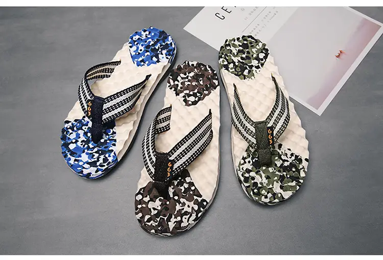 Men's 2023 Cross-Border Floral Flip Flops — feature 23