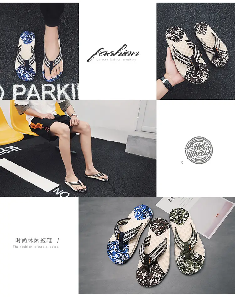 Men's 2023 Cross-Border Floral Flip Flops — feature 3