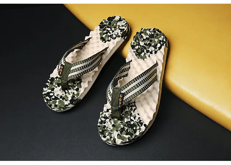 Men's 2023 Cross-Border Floral Flip Flops — feature 36