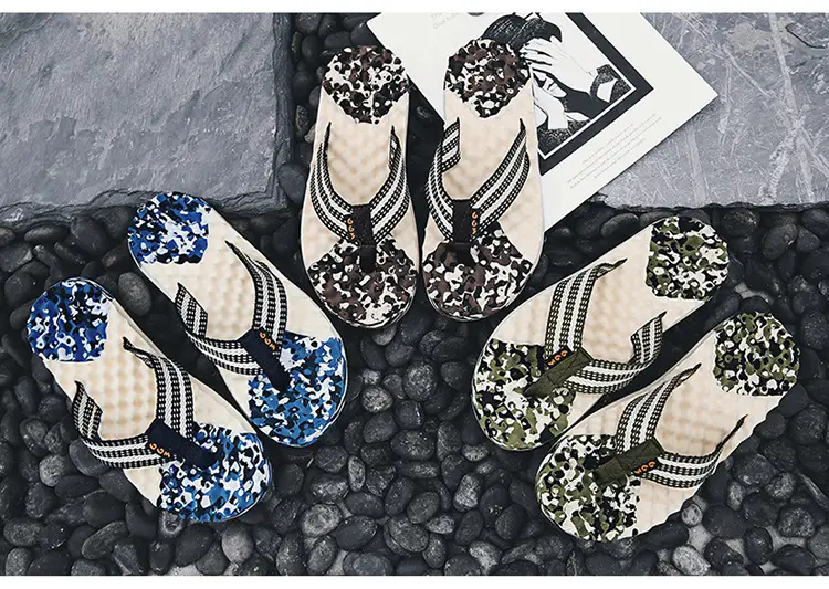 Men's 2023 Cross-Border Floral Flip Flops — feature 37