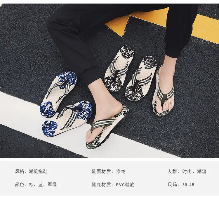 Men's 2023 Cross-Border Floral Flip Flops — feature 4
