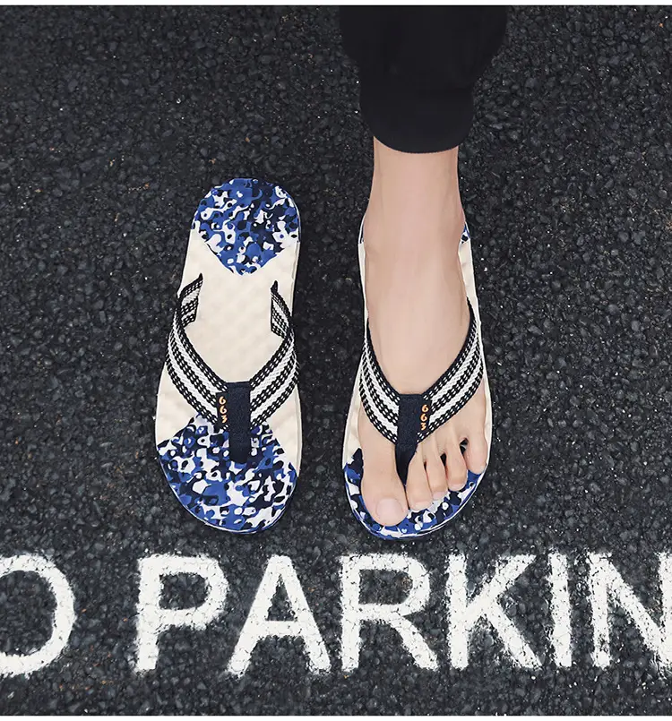 Men's 2023 Cross-Border Floral Flip Flops — feature 5