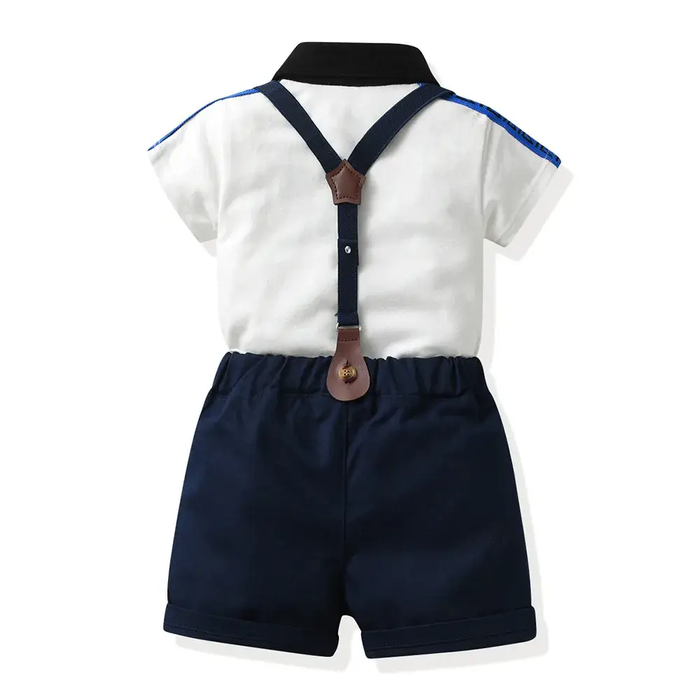 European American Boys Summer Polo Shirt Shorts Set Large Cotton