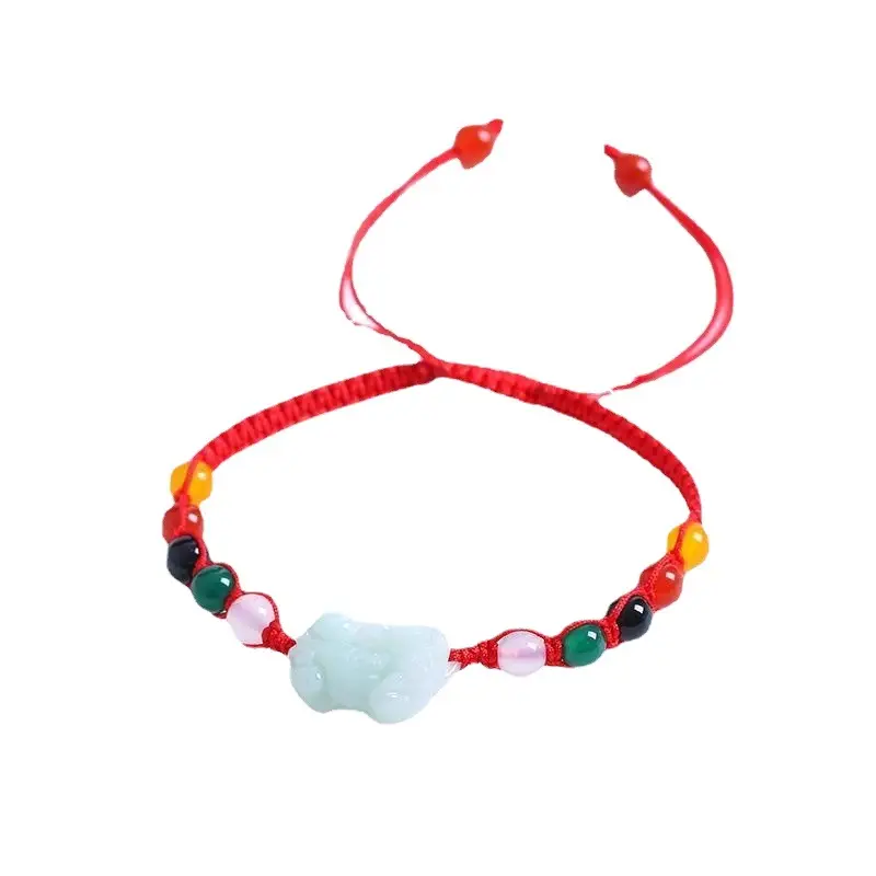 Five-element Natural Jade Anklet Red Rope for Men Women - Image 17