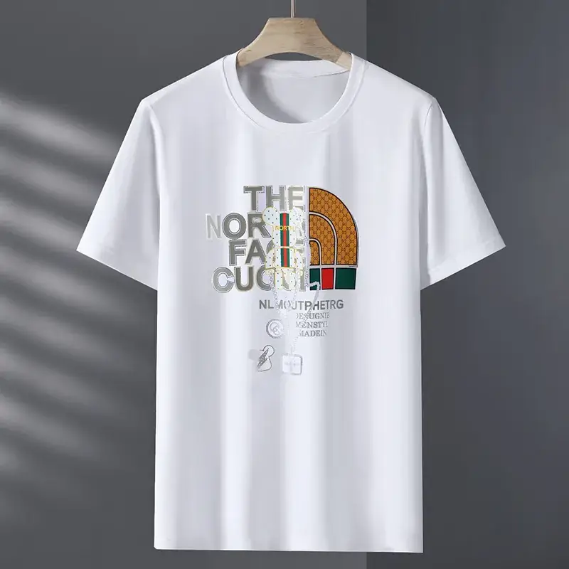 Men Black T-Shirt Hot Drilling Graphic Extra Large