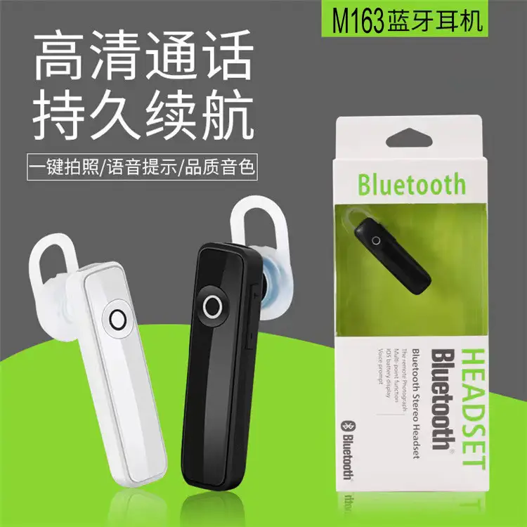 Bluetooth Headset Mini Touch Control Black White - Image 4