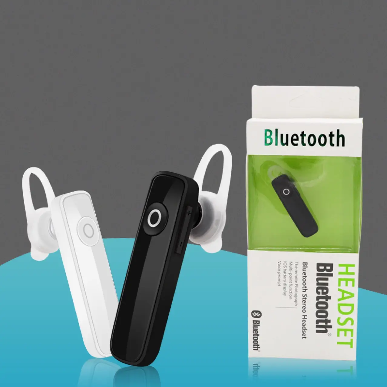 Bluetooth Headset Mini Touch Control Black White - Image 5