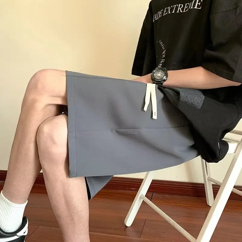 Boys Shorts Set Grey Straight Loose Casual Summer — feature 9