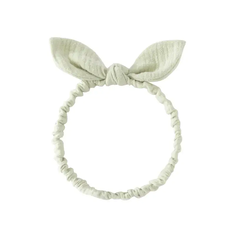 Baby Girl Green Embroidered Two-Piece Set with Bow Headband — feature 7
