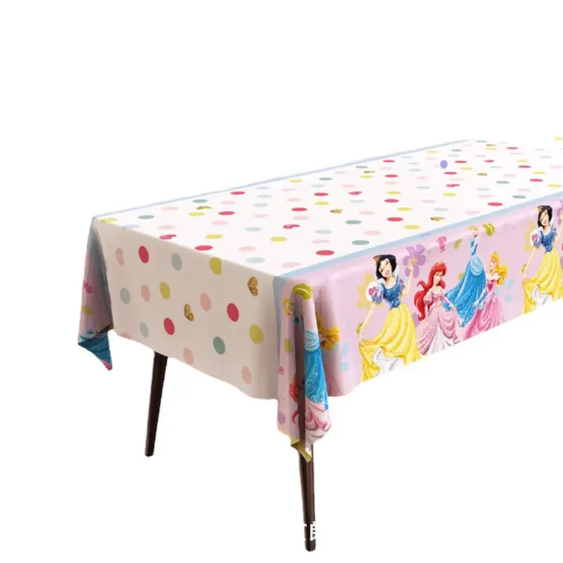 First Birthday Cake Disposable Printed Tablecloth Waterproof and Oil-Proof Kidsren Boys and Girls Cartoon Theme Party Layout