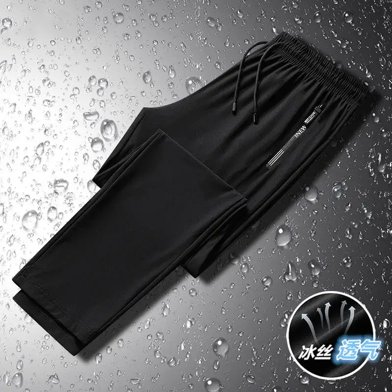 Men Ice Silk Breathable Pants Summer Wear - Image 25