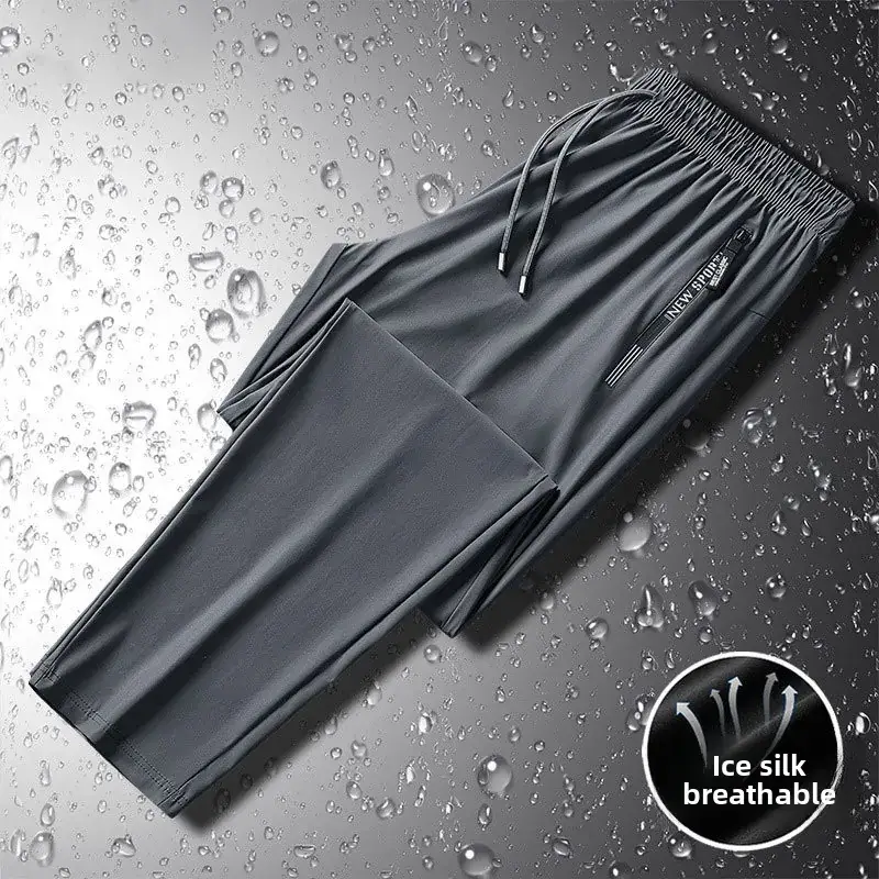 Men Ice Silk Breathable Pants Summer Wear - Image 8