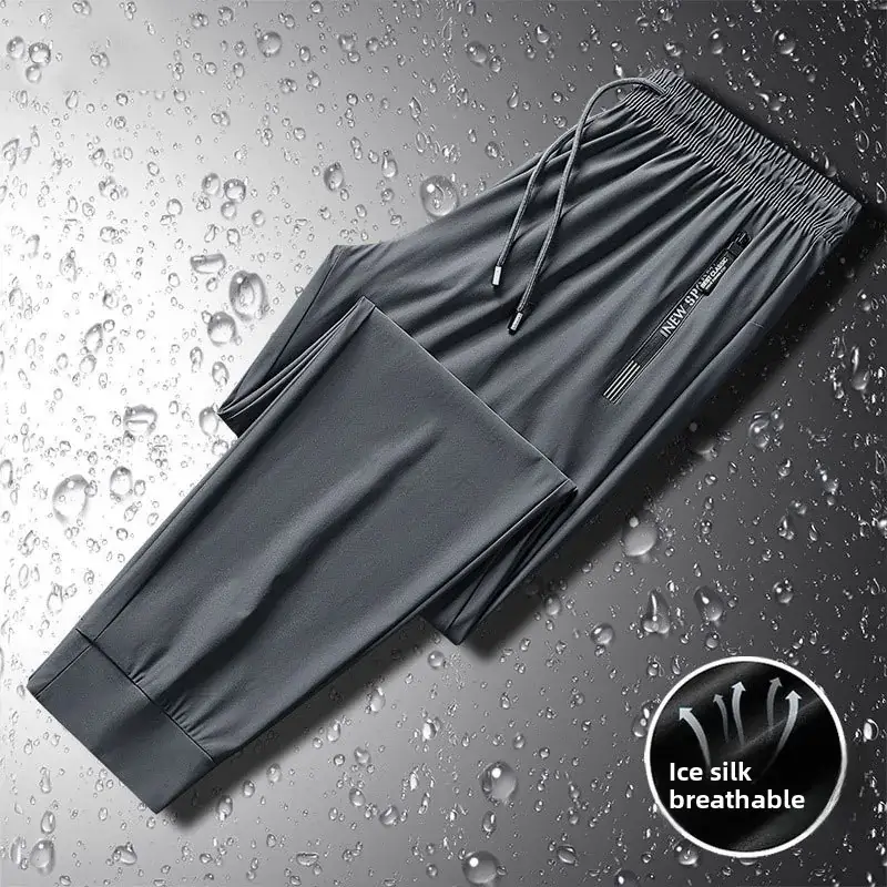 Men Ice Silk Breathable Pants Summer Wear - Image 21
