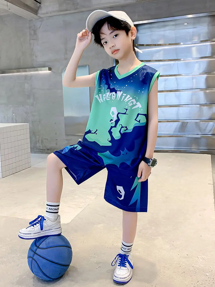 Boys Basketball 2025 Suit Cream Purple 20 Size - Image 10
