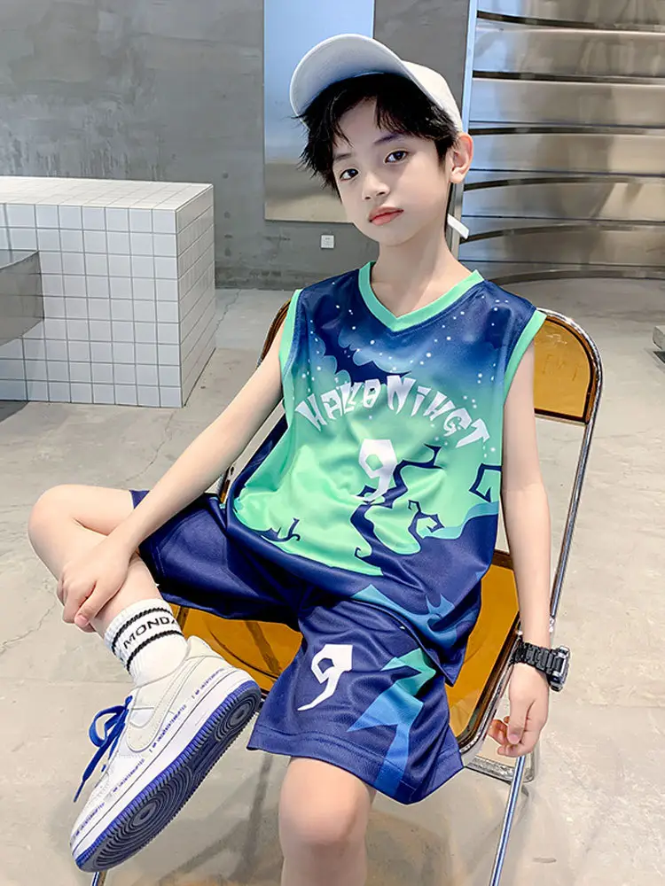 Boys Basketball 2025 Suit Cream Purple 20 Size - Image 13