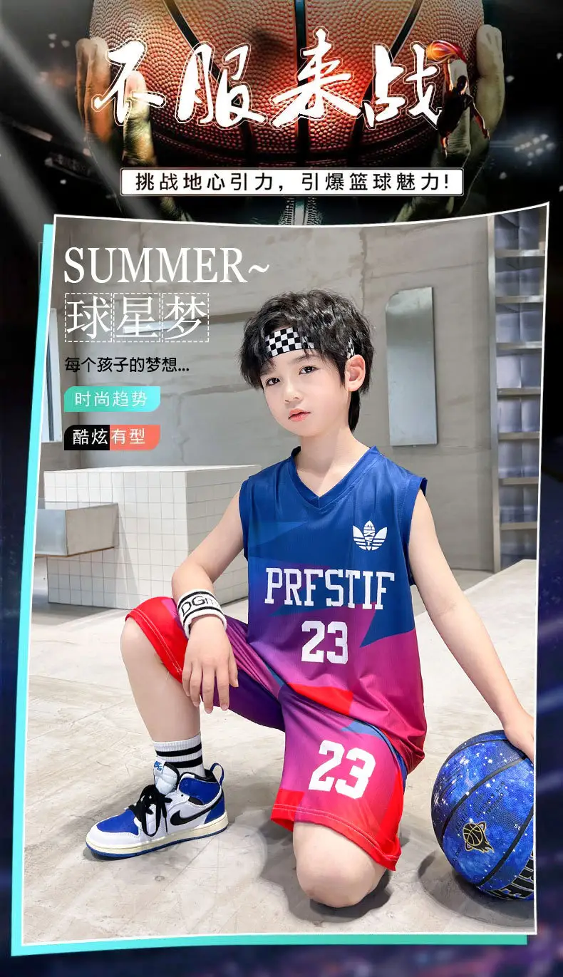 Boys Basketball 2025 Suit Cream Purple 20 Size â feature 1