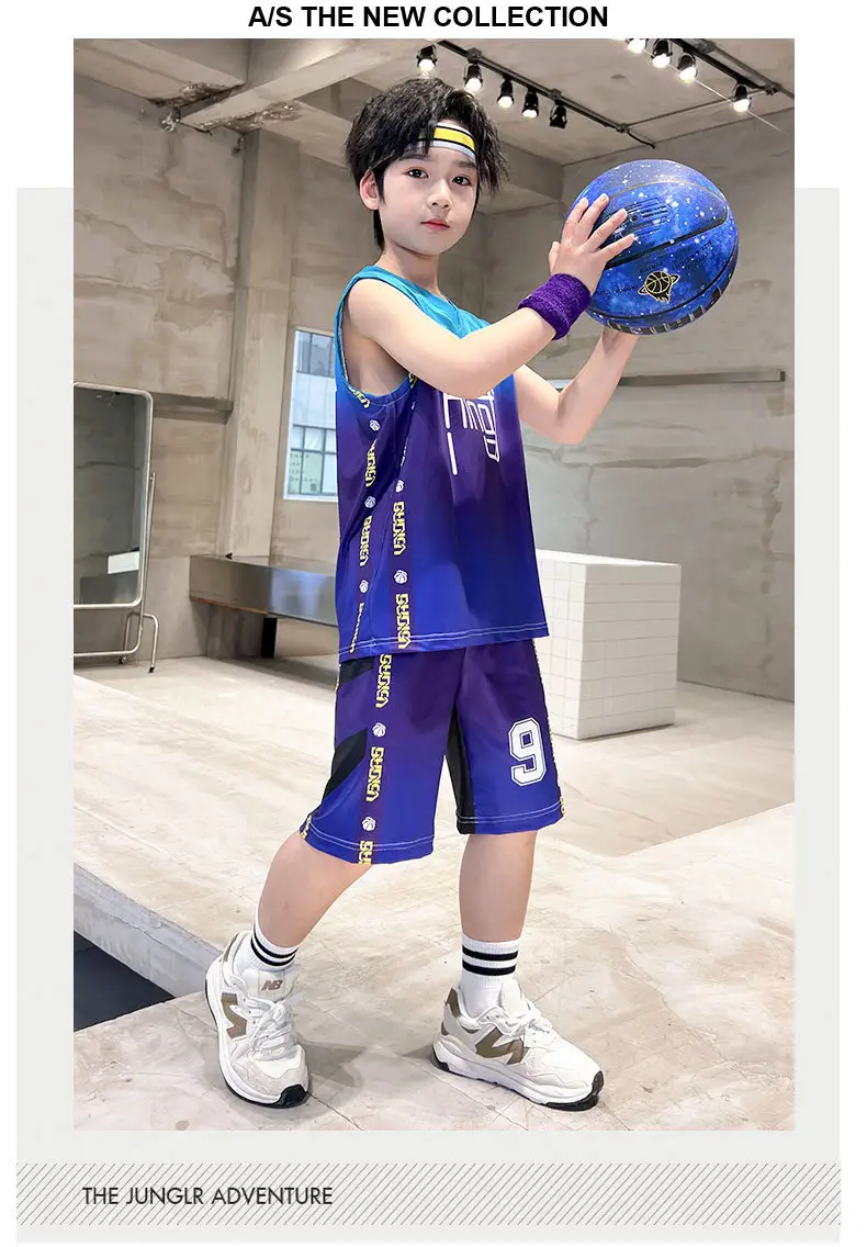 Boys Basketball 2025 Suit Cream Purple 20 Size â feature 18