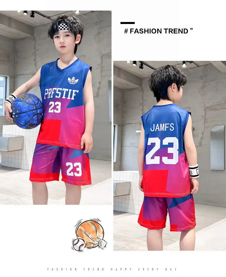 Boys Basketball 2025 Suit Cream Purple 20 Size â feature 4