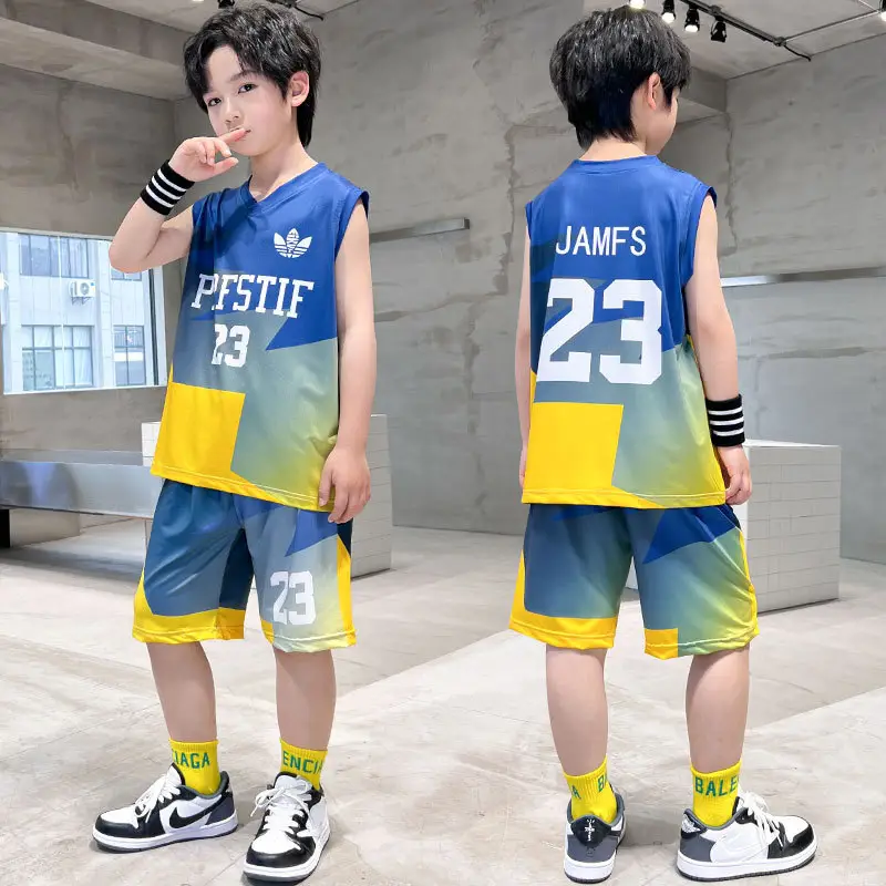 Boys Basketball 2025 Suit Cream Purple 20 Size - Image 8