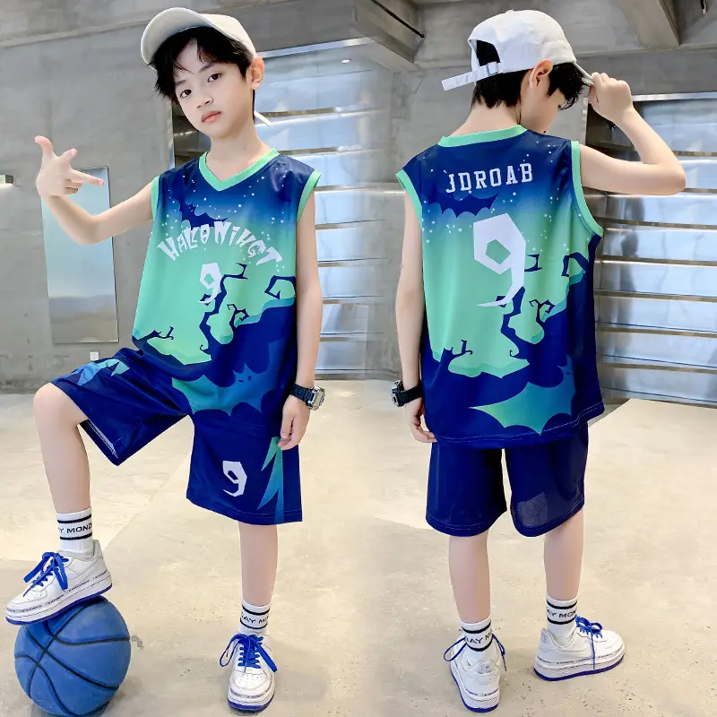 Boys Basketball 2025 Suit Cream Purple 20 Size - Image 2