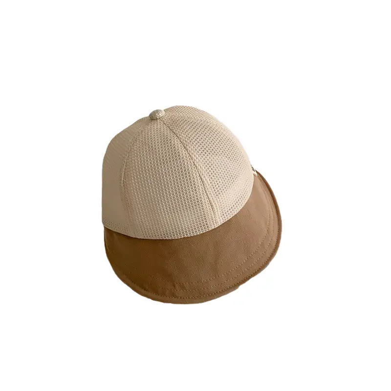 Children's Orange Beige Brim Sun Hat - Image 31