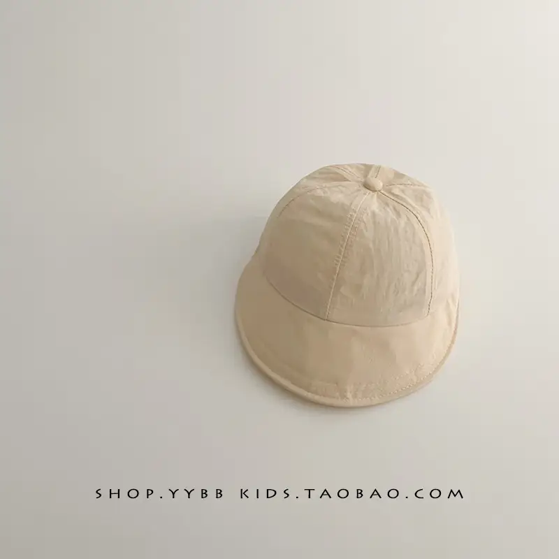 Children's Orange Beige Brim Sun Hat - Image 19