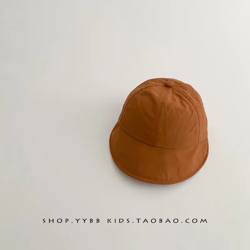 Children's Orange Beige Brim Sun Hat - Image 22