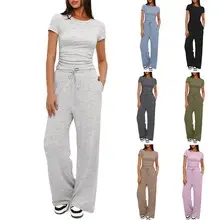 Women's Wide Leg Cotton Culottes with Flap Pocket — feature 19