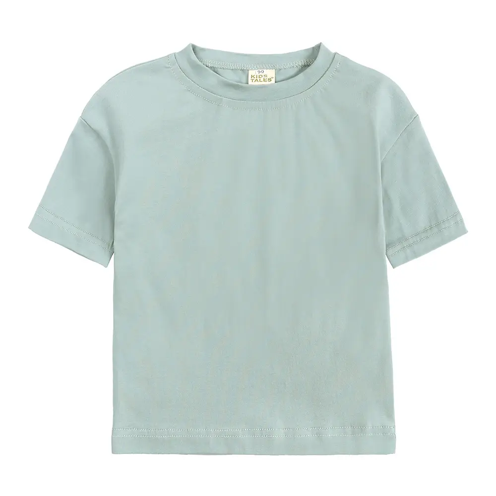 Candy-Colored Half-Sleeve Cotton T-Shirt for Boys & Girls