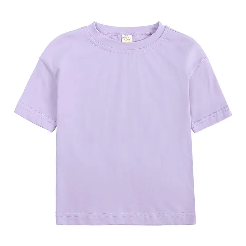 Candy-Colored Half-Sleeve Cotton T-Shirt for Boys & Girls