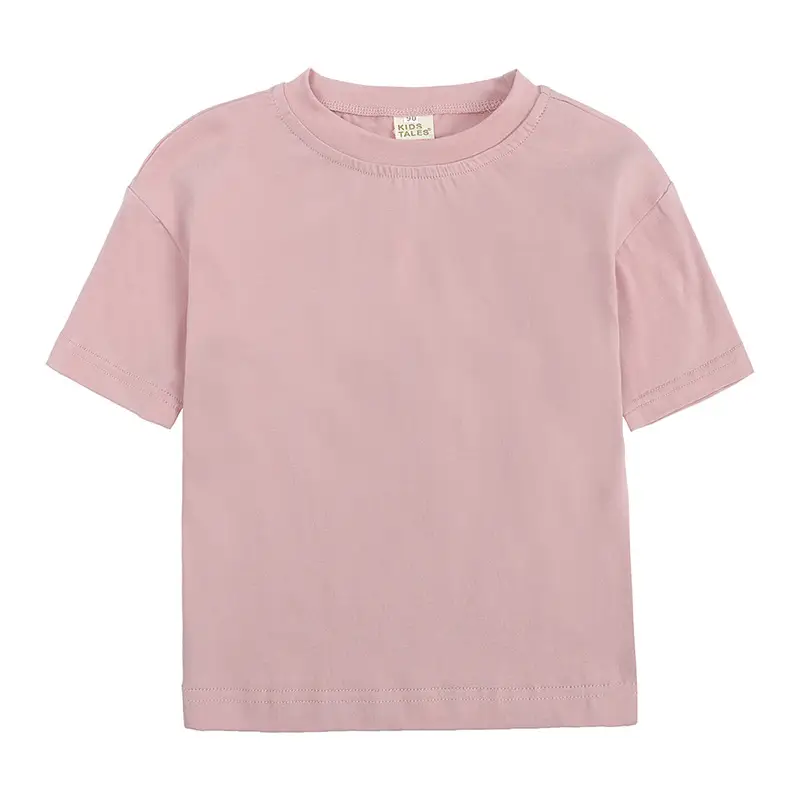 Candy-Colored Half-Sleeve Cotton T-Shirt for Boys & Girls