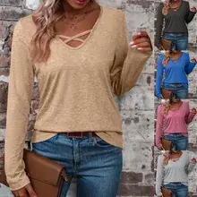 Brown V-Neck Sleeveless Tank Top with Button Front — feature 55