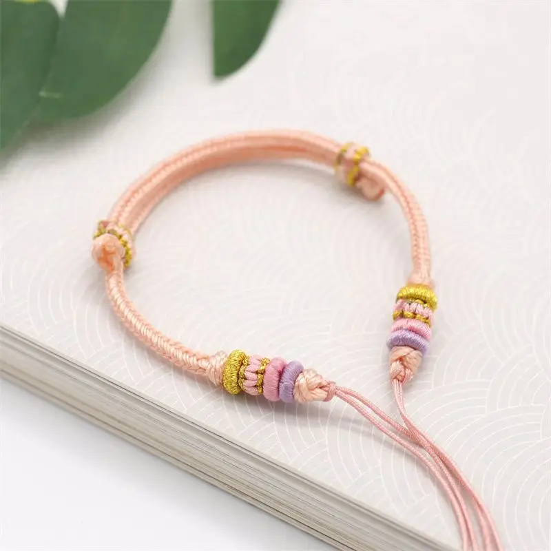 Pink Braided Transfer Beads Bracelet for Kids - Image 5