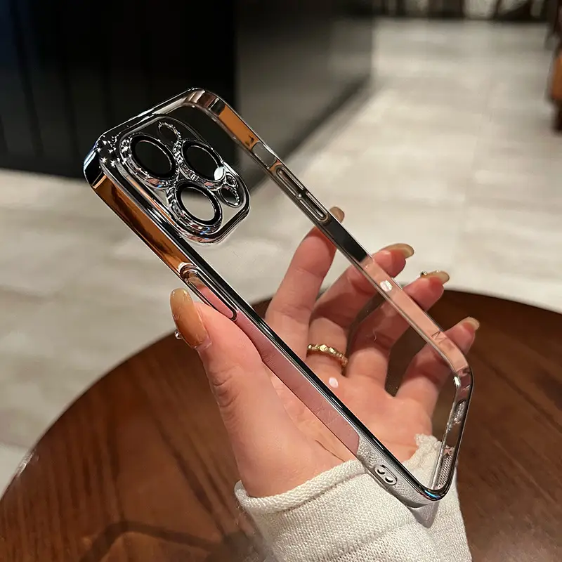Transparent Electroplated iPhone 16 Case Full Coverage 15 - Image 3