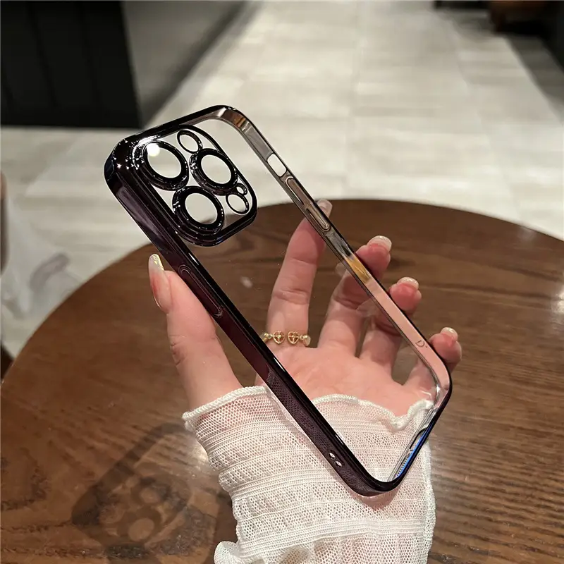 Transparent Electroplated iPhone 16 Case Full Coverage 15 - Image 4