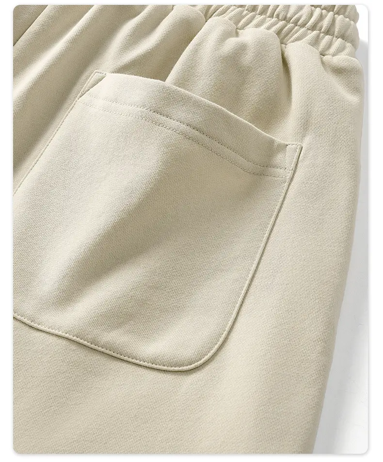 300G Heavyweight Loose Sweatpants Black Beige — feature 25