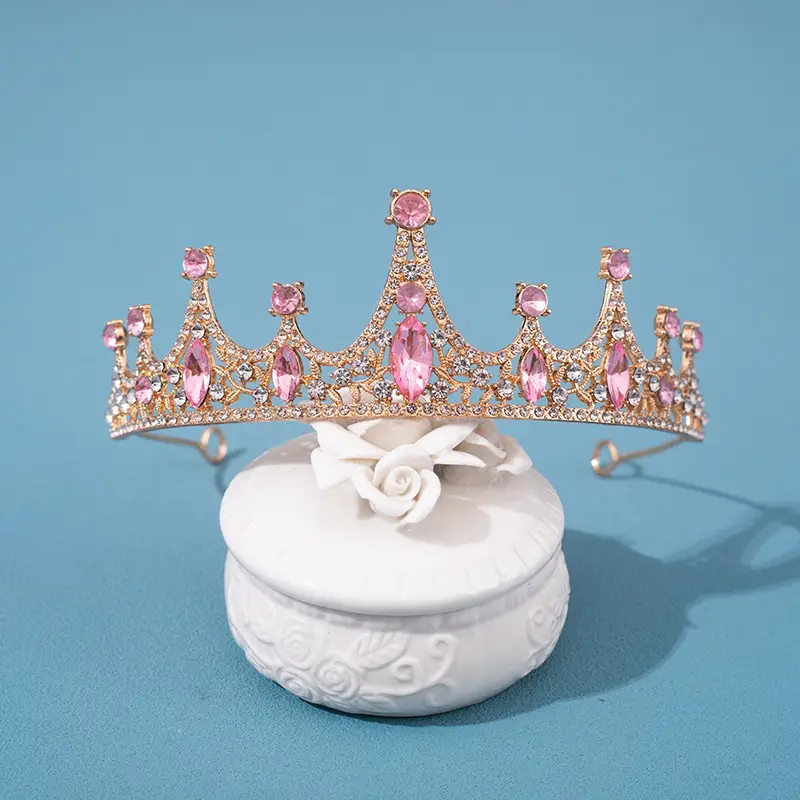 Black Rhinestone Bridal Hair Crown Headdress - Image 12