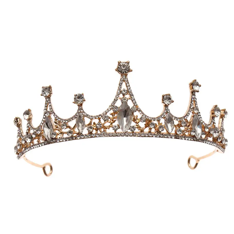 Black Rhinestone Bridal Hair Crown Headdress - Image 14