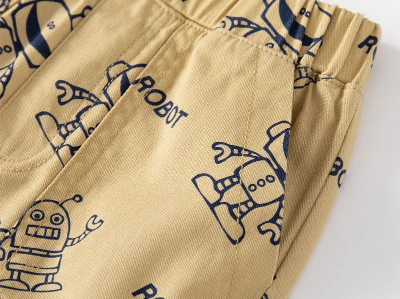 Kids Robot Print Shorts Navy Blue Wholesale — feature 10