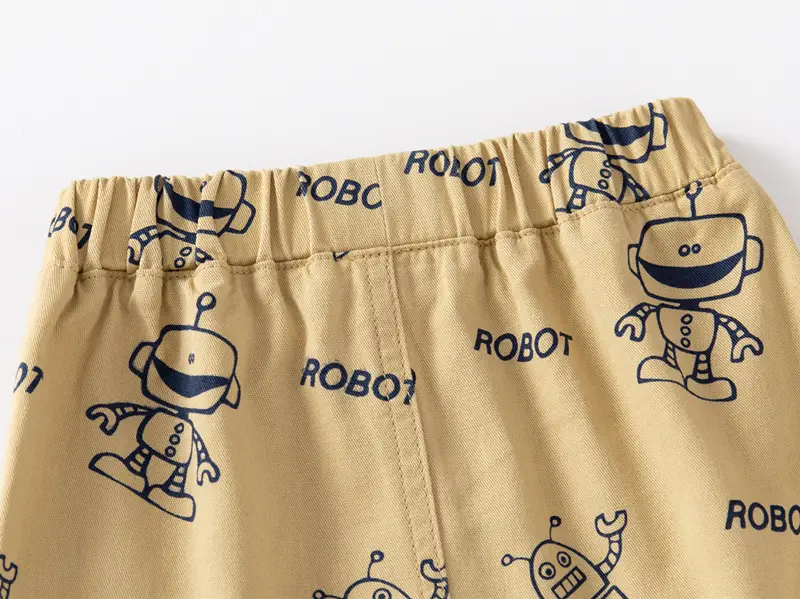 Kids Robot Print Shorts Navy Blue Wholesale — feature 12