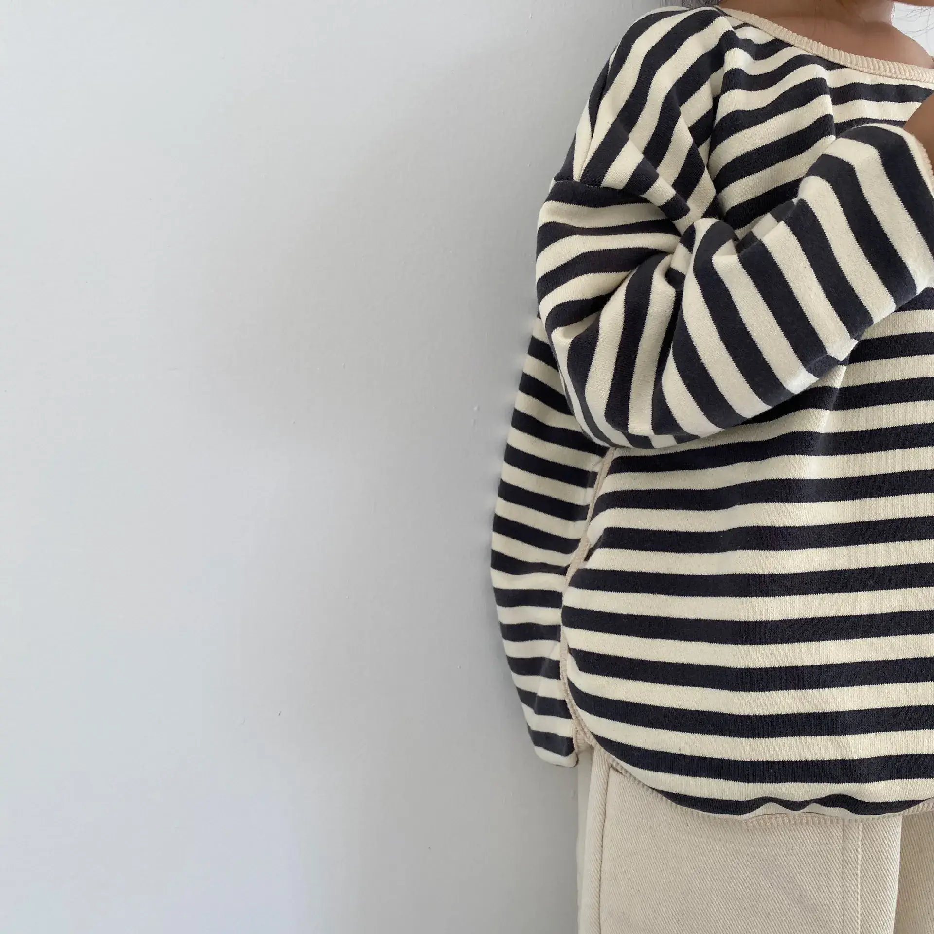 Autum Striped Sweatshirt for Boys Girls Loose Casual Wear - Image 7