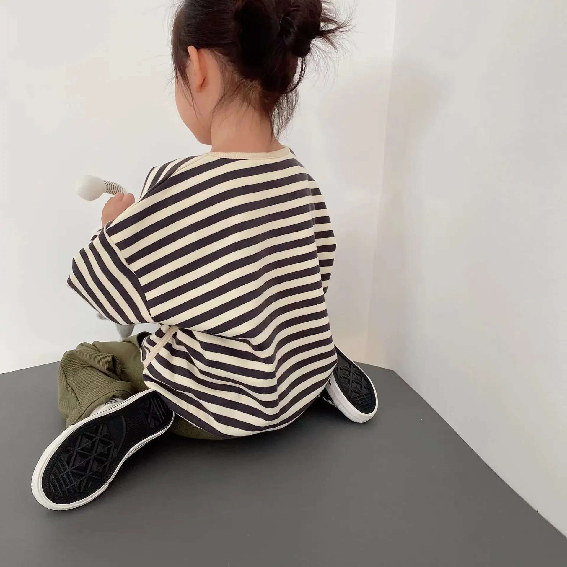 Autum Striped Sweatshirt for Boys Girls Loose Casual Wear - Image 8